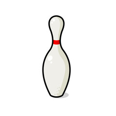 single bowling pin - vector illustration
