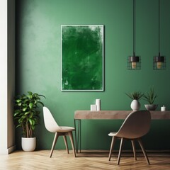 Green Paint Wall Art Mockup Instagram Post 