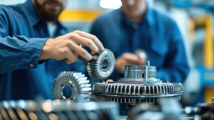 double exposure of car engineer and automotive part