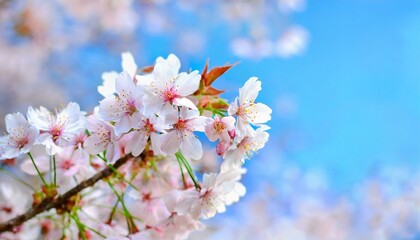 Fototapeta premium 満開の桜 華麗に舞い散る桜の花びら
