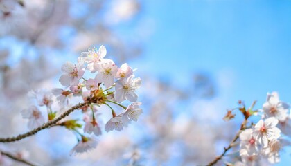 Obraz premium 満開の桜 華麗に舞い散る桜の花びら