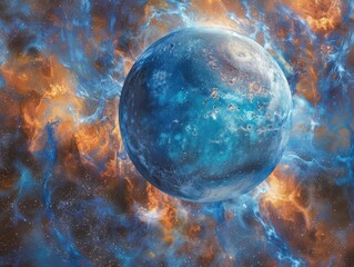 Obraz na płótnie Canvas Embark on a solar journey: Mercurys metallic mysteries, Venus clouded vistas, Earths blue hues, Mars red deserts, and Jupiters stormy realm 