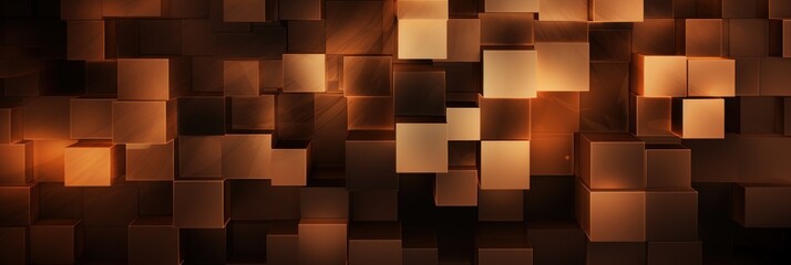 Abstract Brown Squares design background