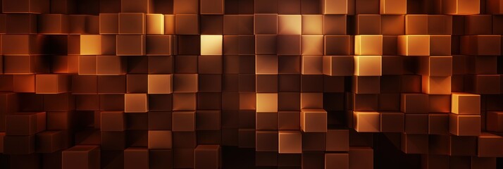 Abstract Brown Squares design background