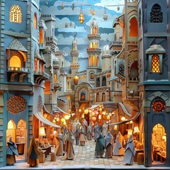 Origami Cairo Historic Bazaars Scene


