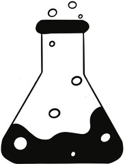 Glassware laboratory science flask illustration