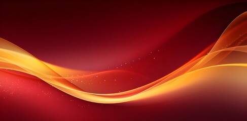 A red and gold abstract background with waves. flowing wave line design