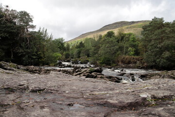 Fototapeta na wymiar Killin Falls of Dochart, scotland.