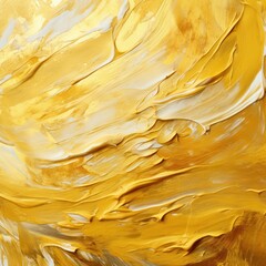 Abstract gold oil paint brushstrokes texture pattern contemporary painting wallpaper background