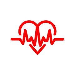 Heart beat icons vector