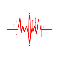 Heart beat icons vector