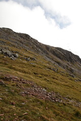 Glencoe on the trail to the Lost Valley,scottish highlands