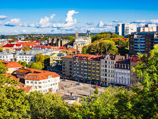 Skyline of Gothenburg, Sweden With Tall Buildings Surrounded by Trees