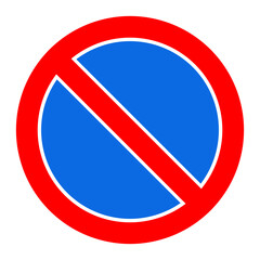 Parking prohibited road sign icon