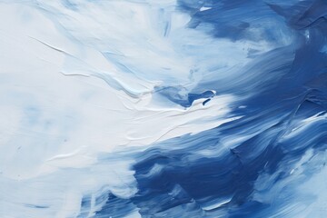 Abstract indigo oil paint brushstrokes texture pattern contemporary painting wallpaper background