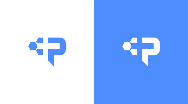 P Letter Logo Design, P icon Brand identity Design Monogram Logo