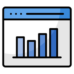 Bar Graph  Icon Element For Design