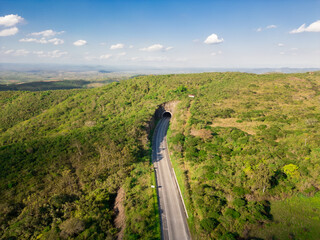 Aerial photo of the Cascavel Tunnel in the city of Gravatá Pernambuco Northeast of Brazil