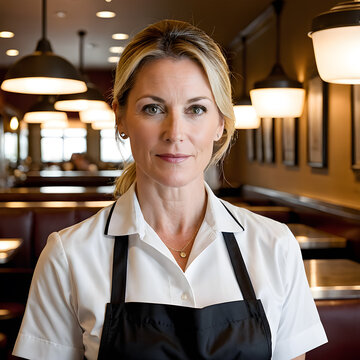 woman in restaurant
