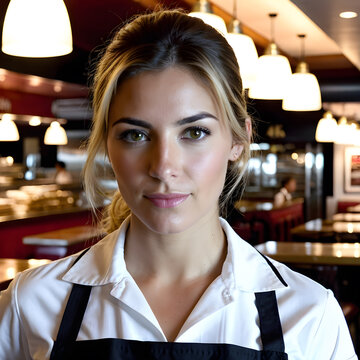 woman in restaurant