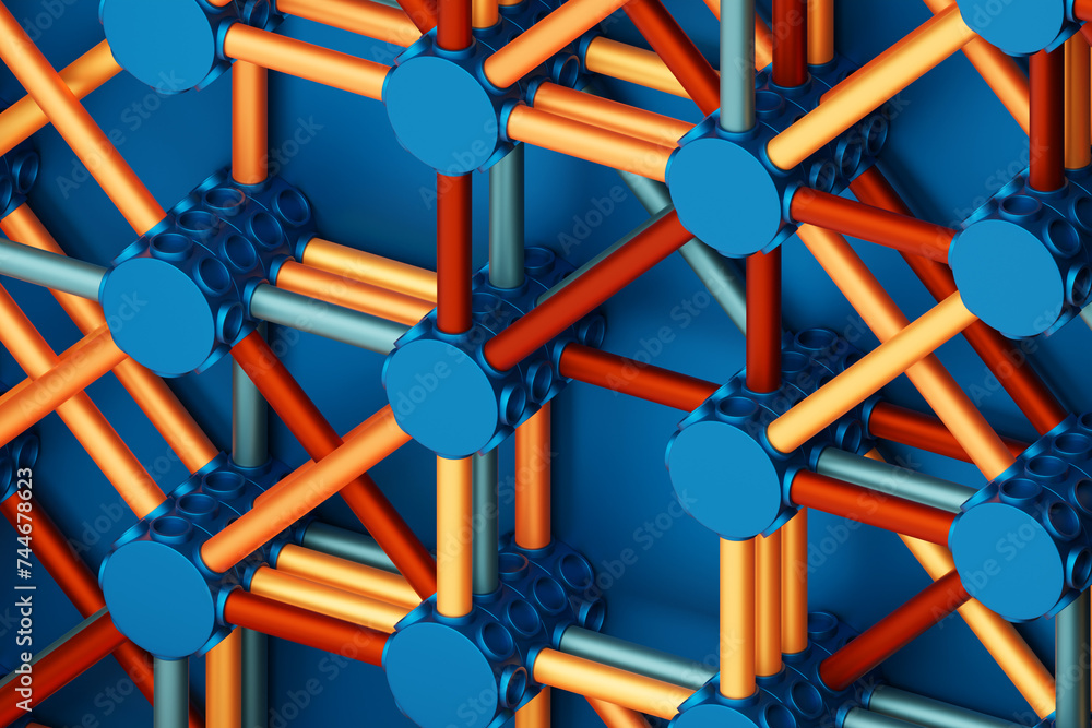 Poster abstract 3d background wallpaper with colorful lines. create a visual element for a poster or banner