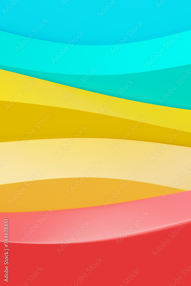 Poster 3d pattern of multicolored abstract geometric lines, vertical orientation