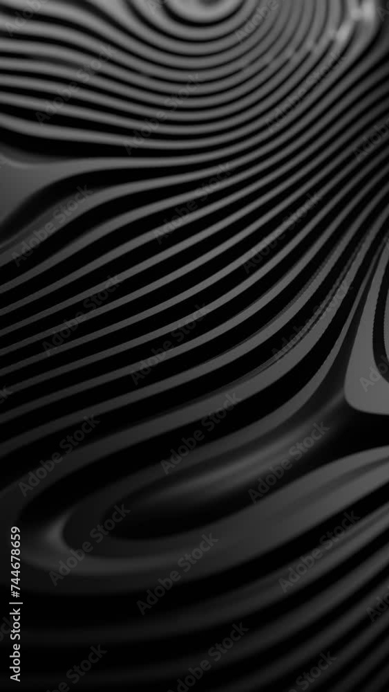 Poster 3d loop animation of vertical orientation. abstract live wallpaper, 3d background of many lines and 