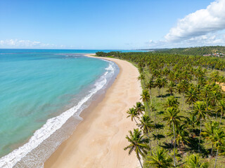 Aerial photo of Praia De Ipioca in Alagoas Northeast Brazil