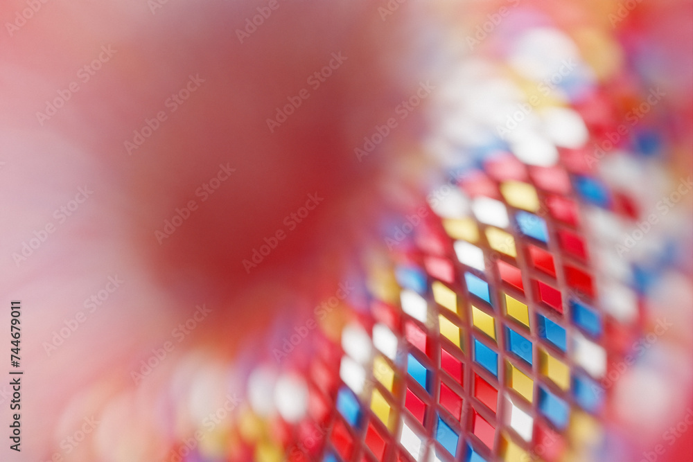 Aufkleber 3d rendering. colorful geometric pattern. minimalistic pattern of simple shapes. bright creative sym