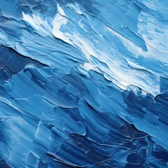 Abstract indigo oil paint brushstrokes texture pattern contemporary painting wallpaper background