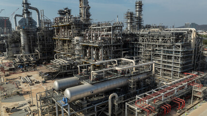 industrial plant construction, large new oil refinery and petrochemical construction project,...