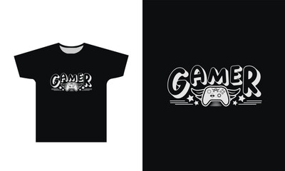 Gamer T-Shirt Design Graphic