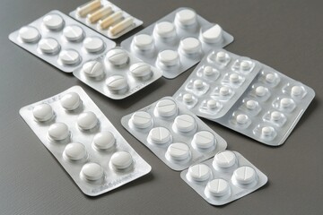 pharmaceuticals antibiotics pills medicine on background