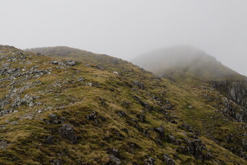 Glencoe on the trail to the Lost Valley,scottish highlands
