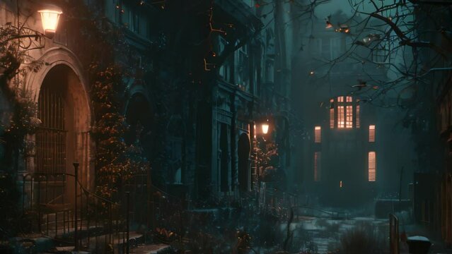 Abandoned City Night Fantasy