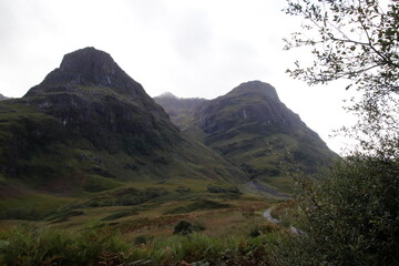 Glencoe on the trail to the Lost Valley,scottish highlands