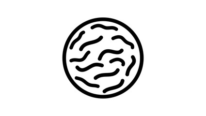 Probiotics emblem, black  isolated silhouette