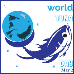 This is simple and vector World Tuna Day vector. It is editable. 