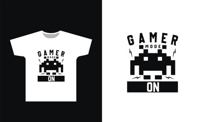 Gamer Mode On T-Shirt Design Graphic