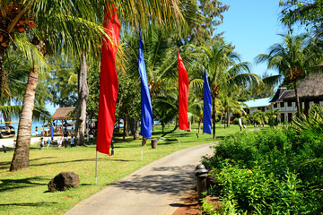 Fototapeta na wymiar Africa, picturesque area of La Pointe Aux Canonniers in Mauritius