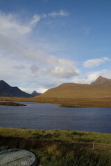 Loch assynt, scottish highlands