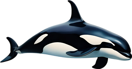 Orca, Watercolor painting of Killer Whale (Orca).
