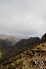 Glencoe on the trail to the Lost Valley,scottish highlands
