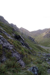Glencoe on the trail to the Lost Valley,scottish highlands
