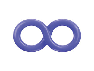 infinity symbol 3d rendering vector icon illustration