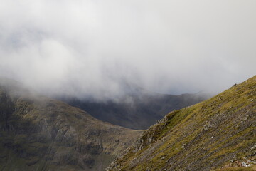 Glencoe on the trail to the Lost Valley,scottish highlands