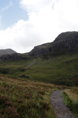 Glencoe on the trail to the Lost Valley,scottish highlands