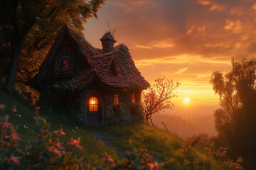 Fantasy small fairy house