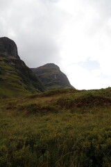 Glencoe on the trail to the Lost Valley,scottish highlands