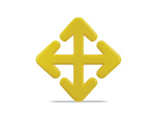 Fototapeta premium 3d move arrow icon vector illustration